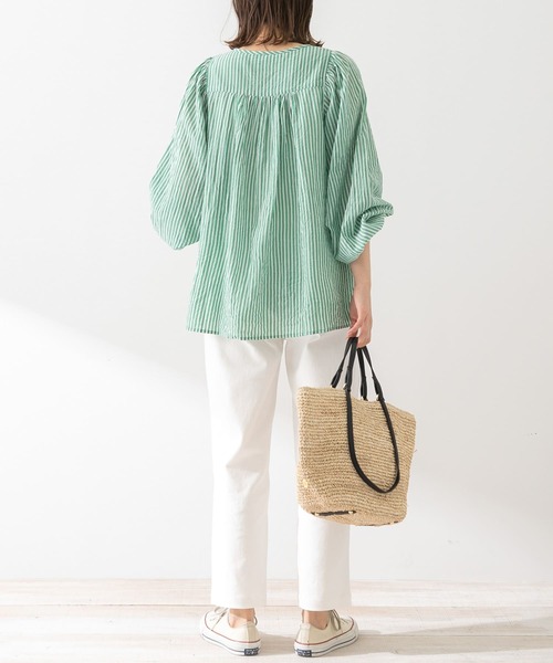 URBAN RESEARCH Sonny Label(アーバンリサーチサニーレーベル)の「ナチュラルストレッチコットンイージーパンツ(その他パンツ・レディース・ライトグレー/オフホワイト/ライトカーキ・FREE)」の19枚目の写真