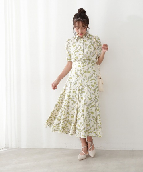 【シャネル】スカート 大胆☆ フラワー＆CCプリント ポール&ジョー UNIQLO コラボ フラワープリント フレアスカート