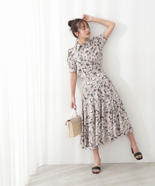 PROPORTION BODY DRESSING（プロポーションボディドレッシング）の「【美人百花5月号掲載 宇垣美里さん着用商品】フラワープリントフレアマチハイウエストスカート / 1212120402（スカート・レディース・オフホワイト/ベージュ・SMALL/MEDIUM）」の5枚目の写真