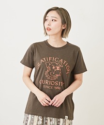 CUBE SUGAR（キューブシュガー）の「スラブ天竺半袖ロゴプリントグラフィックTシャツ（Tシャツ/カットソー）」