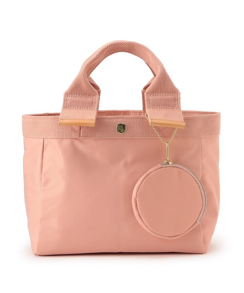 SHOO・LA・RUE(シューラルー)の「◆【撥水】丸ポーチ付ナイロンミニトート(トートバッグ・レディース・ピンク系その他/ブラック/カーキ/イエロー・00)」の4枚目の写真