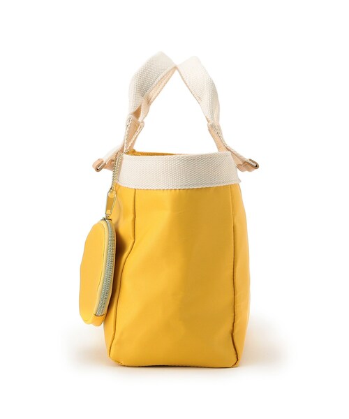 SHOO・LA・RUE(シューラルー)の「◆【撥水】丸ポーチ付ナイロンミニトート(トートバッグ・レディース・ピンク系その他/ブラック/カーキ/イエロー・00)」の7枚目の写真