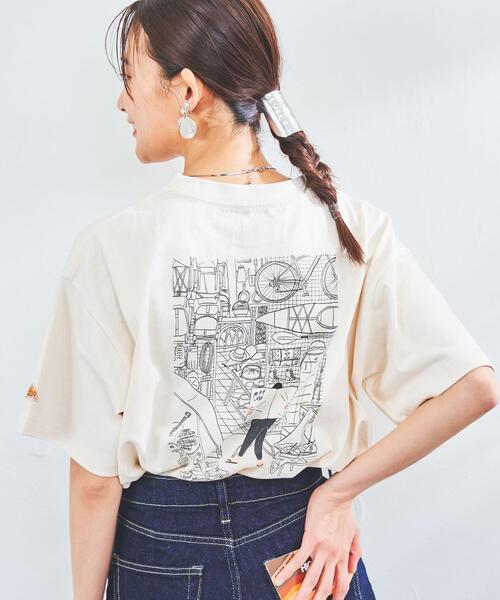 KELTY(ケルティ)の「KELTY(ケルティ)別注マウンテンイラストTシャツ#(WEB限定カラー)(Tシャツ/カットソー・レディース・ブラック/イエロー/ナチュラル/ロイヤルブルー・M/L)」の6枚目の写真