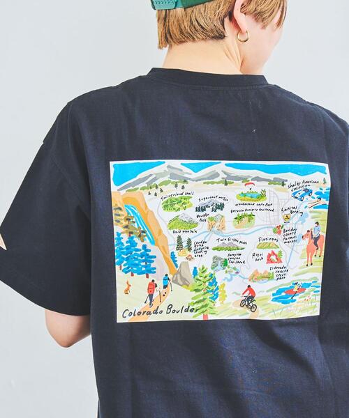 KELTY(ケルティ)の「KELTY(ケルティ)別注マウンテンイラストTシャツ#(WEB限定カラー)(Tシャツ/カットソー・レディース・ブラック/イエロー/ナチュラル/ロイヤルブルー・M/L)」の12枚目の写真