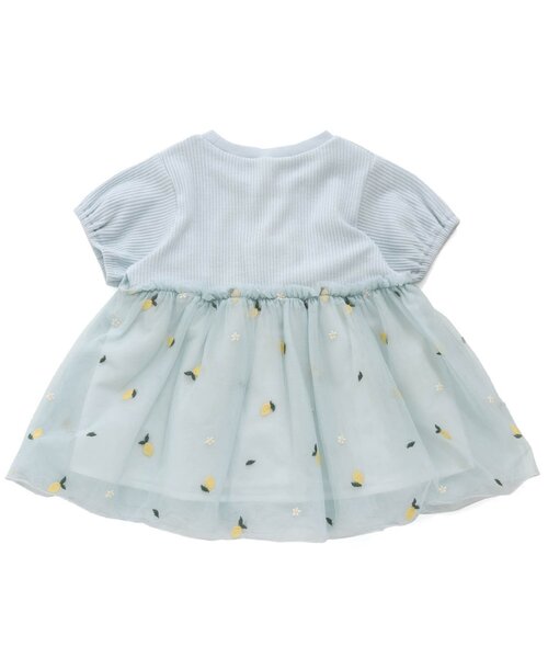 apres les cours（アプレレクール）の「WEB限定 レモンチュール切替チュニック（チュニック・キッズ・イエロー/サックスブルー・100/120/110/140/90/130/80）」の11枚目の写真