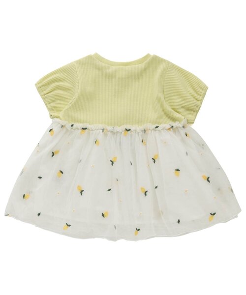 apres les cours（アプレレクール）の「WEB限定 レモンチュール切替チュニック（チュニック・キッズ・イエロー/サックスブルー・100/120/110/140/90/130/80）」の12枚目の写真