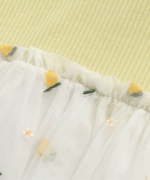 apres les cours（アプレレクール）の「WEB限定 レモンチュール切替チュニック（チュニック・キッズ・イエロー/サックスブルー・100/120/110/140/90/130/80）」の17枚目の写真