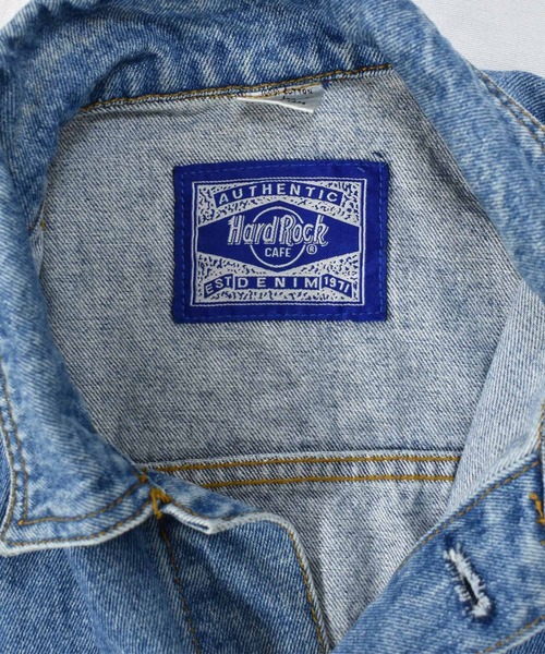 VINTAGE（ヴィンテージ）の「【ヴィンテージ古着】Hard Rock Cafe/ハードロックカフェ デニムジャケット（デニムジャケット・メンズ・ブルー・LARGE）」の3枚目の写真