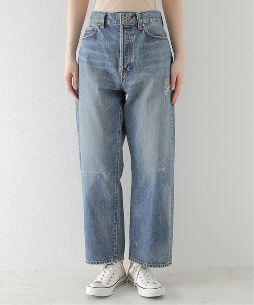 JOURNAL STANDARD LUXE（ジャーナルスタンダード　ラックス）の「13OZデニムクラッシュダメージパンツ（デニムパンツ・レディース・ブルー・SMALL/MEDIUM/LARGE）」の2枚目の写真