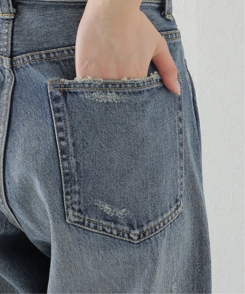 JOURNAL STANDARD LUXE（ジャーナルスタンダード　ラックス）の「13OZデニムクラッシュダメージパンツ（デニムパンツ・レディース・ブルー・SMALL/MEDIUM/LARGE）」の7枚目の写真