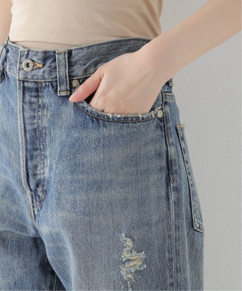 JOURNAL STANDARD LUXE（ジャーナルスタンダード　ラックス）の「13OZデニムクラッシュダメージパンツ（デニムパンツ・レディース・ブルー・SMALL/MEDIUM/LARGE）」の8枚目の写真
