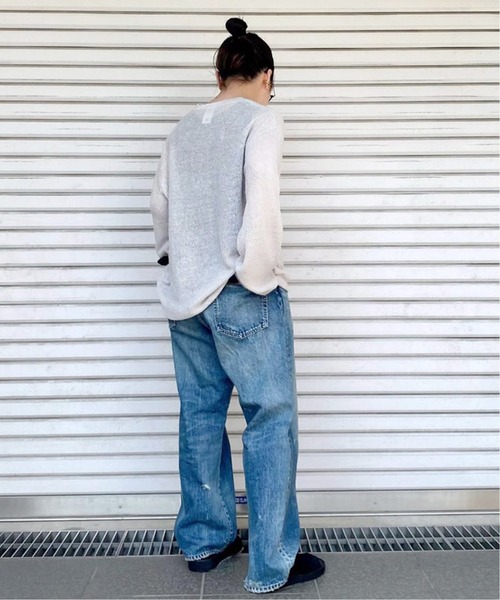 JOURNAL STANDARD LUXE（ジャーナルスタンダード　ラックス）の「13OZデニムクラッシュダメージパンツ（デニムパンツ・レディース・ブルー・SMALL/MEDIUM/LARGE）」の22枚目の写真