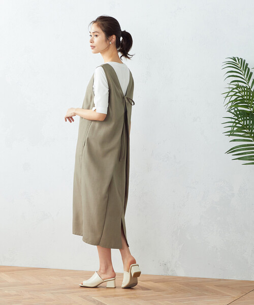 COMME CA ISM（コムサイズム）の「ジャンパードレス（ワンピース・レディース・カーキ/グレー/ブラック・MEDIUM/LARGE/SMALL）」の12枚目の写真