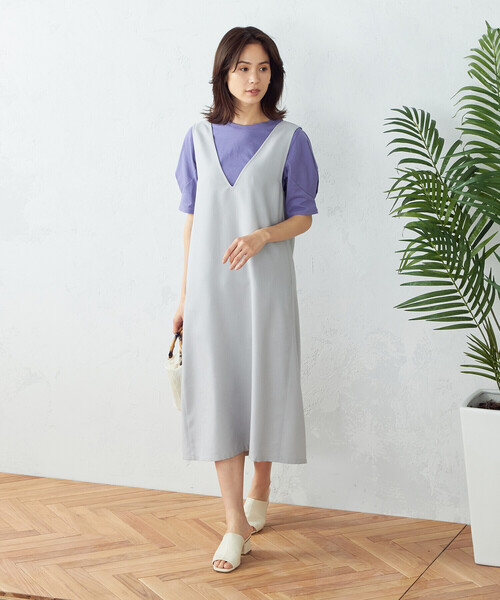 COMME CA ISM（コムサイズム）の「ジャンパードレス（ワンピース・レディース・カーキ/グレー/ブラック・MEDIUM/LARGE/SMALL）」の13枚目の写真