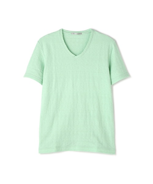 BLUE TORNADO（ブルートルネード）の「BLUE TORNADO∴リンクスジャガード半袖VネックTee（Tシャツ/カットソー・メンズ・ライトグリーン・M/L）」の16枚目の写真
