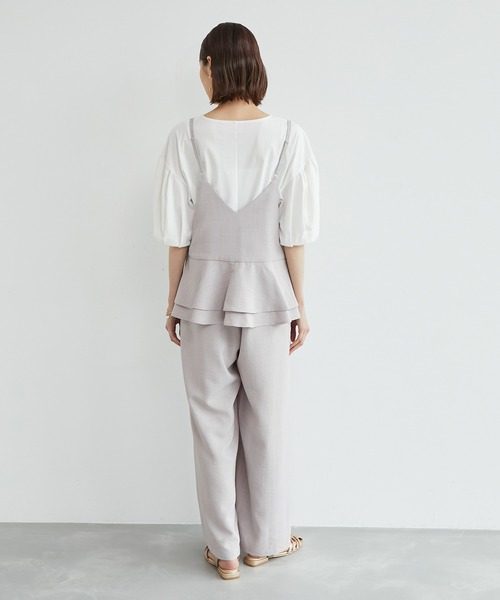 ROPE' PICNIC（ロペピクニック）の「バックフリルサロペット（サロペット/オーバーオール・レディース・ブラック/グレー系その他・38）」の11枚目の写真