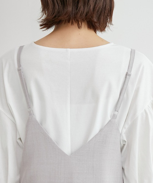 ROPE' PICNIC（ロペピクニック）の「バックフリルサロペット（サロペット/オーバーオール・レディース・ブラック/グレー系その他・38）」の7枚目の写真