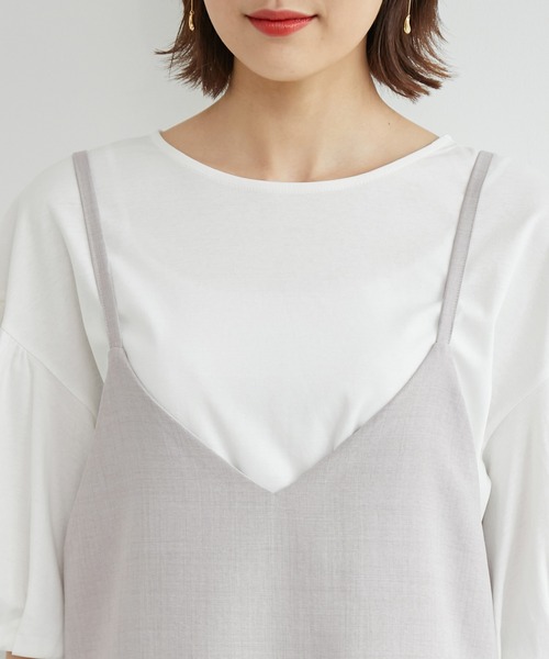 ROPE' PICNIC（ロペピクニック）の「バックフリルサロペット（サロペット/オーバーオール・レディース・ブラック/グレー系その他・38）」の17枚目の写真