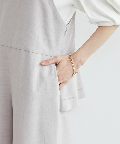 ROPE' PICNIC（ロペピクニック）の「バックフリルサロペット（サロペット/オーバーオール・レディース・ブラック/グレー系その他・38）」の5枚目の写真