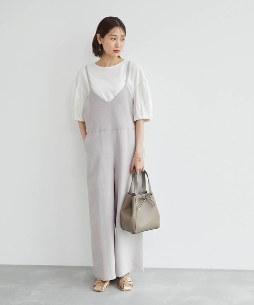 ROPE' PICNIC（ロペピクニック）の「バックフリルサロペット（サロペット/オーバーオール・レディース・ブラック/グレー系その他・38）」の16枚目の写真