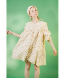 WC | フラワーダブルカラーワンピース(ワンピース)