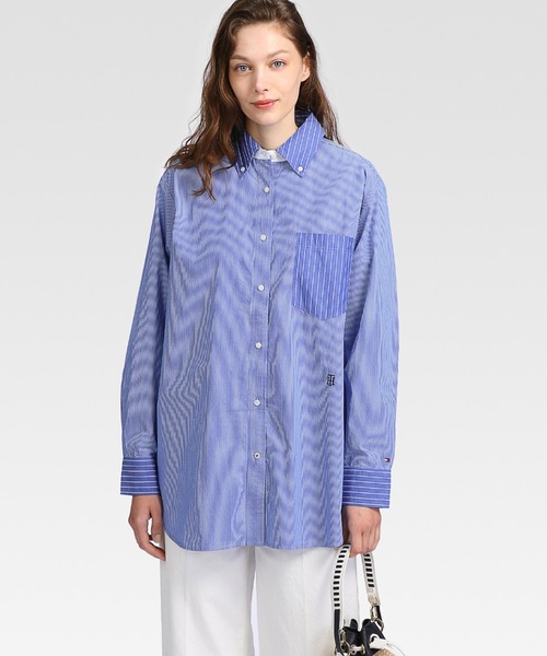 TOMMY HILFIGER（トミーヒルフィガー）の「ストライプオーバーサイズシャツ（シャツ/ブラウス・レディース・マルチ・32inch/34inch/36inch/38inch）」の11枚目の写真