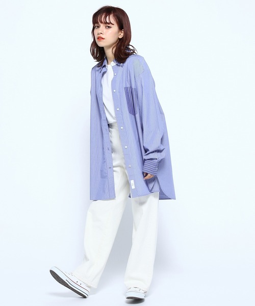 TOMMY HILFIGER（トミーヒルフィガー）の「ストライプオーバーサイズシャツ（シャツ/ブラウス・レディース・マルチ・32inch/34inch/36inch/38inch）」の12枚目の写真