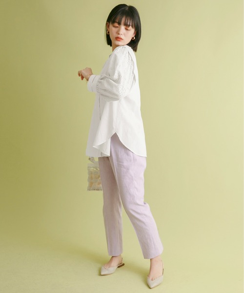 Eimee Law(エイミーロウ)の「カットレース ボリュームスリーブブラウス(シャツ/ブラウス・レディース・オフホワイト/グリーン/ブラック・38)」の12枚目の写真