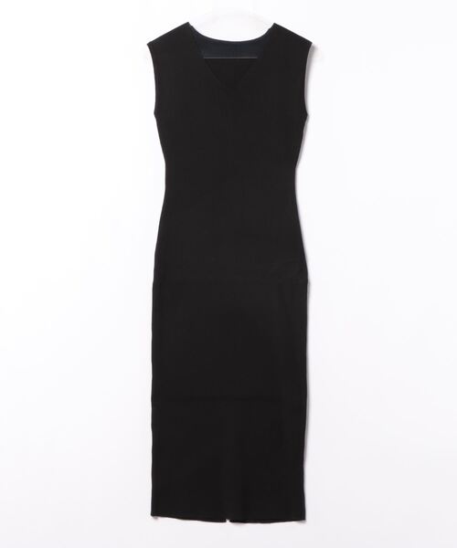 KOBE LETTUCE（コウベレタス）の「［ 岡部あゆみさんコラボ ］選べるネックとタイプ リブニットノースリーブワンピース（ワンピース・レディース・ホワイト系/ホワイト系1/ブラック系/ブラウン系/ネイビー系/ブラック/ネイビー/モカ/グレー系/ボルドー/ベージュ/ワイン系/ベージュ系/グレー系1/ブラック系1/グレー系3/ネイビー系1/グレー系5/ブルー系1/グレー系4/ピンク系1/ブラウン系1/ホワイト系その他/ホワイト系その他2/ピンク系2/ピンク系/ブルー系2/オフホワイト/ブルー系/オレンジ/ミント/グリーン系1/オレンジ系1/グリーン系2/オレンジ系2/ホワイト系その他5/ブラック系5/ホワイト系その他6/アイボリー系4/アイボリー系5/グレー系その他/ブラック系4/グレー系その他6/グリーン系その他6/アイボリー系/グリーン系その他5/アイボリー系1/グレー系その他5/グリーン系その他/グレー系その他2/グリーン系その他2/グレー系その他3/グレー系その他4/ホワイト系その他3/ホワイト系その他4/ブラック系3/ブラック系2/アイボリー系2/アイボリー系3/グリーン系その他4/グリーン系その他3/ブラック系6/ホワイト系2/ブラック系7/ホワイト×ブラック/ライトベージュ/ホワイト系5/ベージュ系3/ホワイト系3/グレー系7/ベージュ系1/アイボリー系7/ベージュ系2/ホワイト系6/グレー系6/ホワイト系4/アイボリー系6/ホワイト系7/ベージュ系4/ホワイト系8/ベージュ系5/ブルー系4/ライトブルー/ブルー系7/ブルー系6/ブルー系3/ブルー系5・1/2/3/A/B/#1/#2/Ⅰ/Ⅱ）」の22枚目の写真