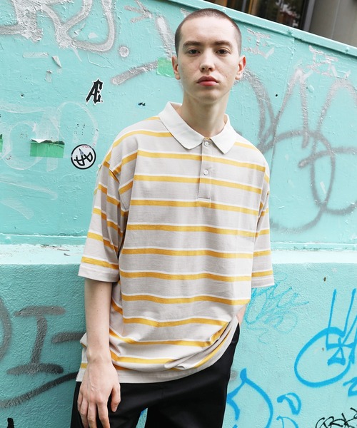 MSG(エムエスジー)の「レトロボーダー ポロシャツ(ポロシャツ MSG(エムエスジー)の「レトロボーダー ポロシャツ(ポロシャツ