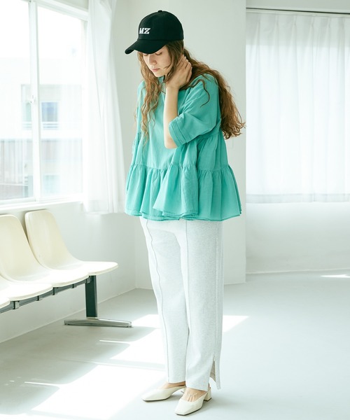 PUAL CE CIN（ピュアルセシン）の「インドコットンボイルブラウス（シャツ/ブラウス・レディース・ホワイト/ブラック/グリーン/ブルー/ピンク・FREE）」の12枚目の写真