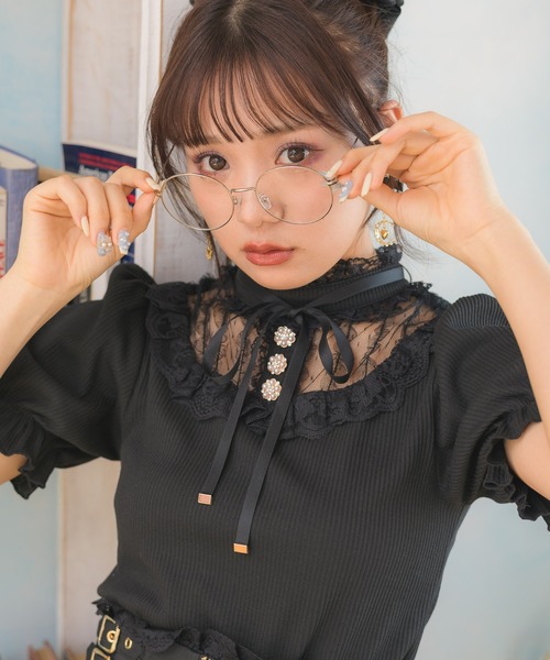 ROJITA（ロジータ）の「デコルテレーステレコTOPS（Tシャツ/カットソー・レディース・ホワイト/ブラック/ピンク/ミント・FREE）」の16枚目の写真