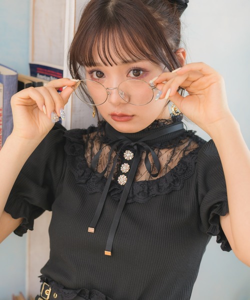 ROJITA（ロジータ）の「デコルテレーステレコTOPS（Tシャツ/カットソー・レディース・ホワイト/ブラック/ピンク/ミント・FREE）」の17枚目の写真