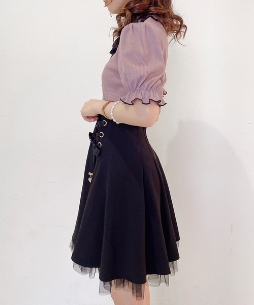 ROJITA（ロジータ）の「デコルテレーステレコTOPS（Tシャツ/カットソー・レディース・ホワイト/ブラック/ピンク/ミント・FREE）」の21枚目の写真