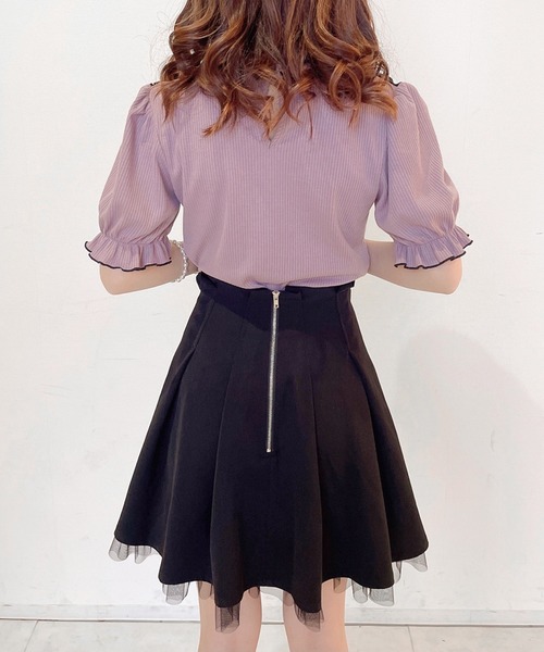 ROJITA（ロジータ）の「デコルテレーステレコTOPS（Tシャツ/カットソー・レディース・ホワイト/ブラック/ピンク/ミント・FREE）」の22枚目の写真