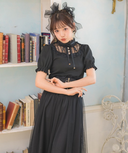 ROJITA（ロジータ）の「デコルテレーステレコTOPS（Tシャツ/カットソー・レディース・ホワイト/ブラック/ピンク/ミント・FREE）」の11枚目の写真