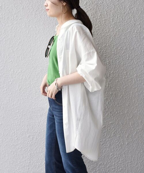 SHIPS(シップス)の「*〈手洗い可能〉レーヨンリネンルーズチュニックシャツ◆(シャツ/ブラウス・レディース・チャコールグレー/レッド/ライトグリーン/オフホワイト・ONE SIZE)」の19枚目の写真