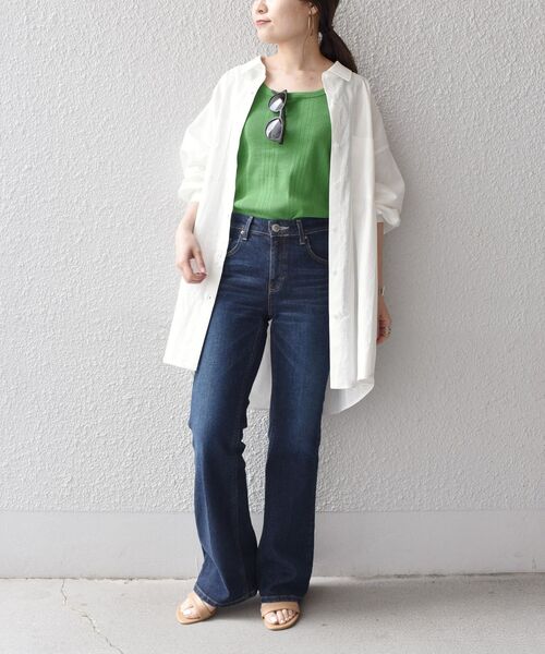 SHIPS(シップス)の「*〈手洗い可能〉レーヨンリネンルーズチュニックシャツ◆(シャツ/ブラウス・レディース・チャコールグレー/レッド/ライトグリーン/オフホワイト・ONE SIZE)」の21枚目の写真