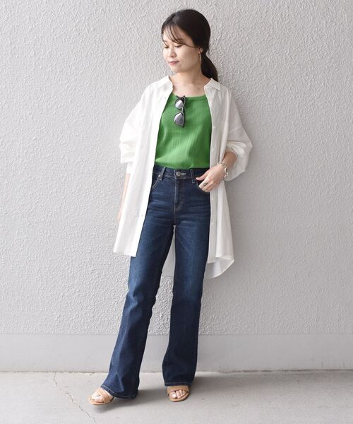 SHIPS(シップス)の「*〈手洗い可能〉レーヨンリネンルーズチュニックシャツ◆(シャツ/ブラウス・レディース・チャコールグレー/レッド/ライトグリーン/オフホワイト・ONE SIZE)」の22枚目の写真