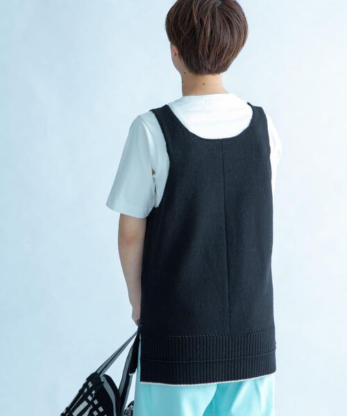 FORK&SPOON（フォークアンドスプーン）の「FORK&SPOON　リネン混ニットタンクトップ（タンクトップ・レディース・ベージュ/ブラック・1）」の21枚目の写真