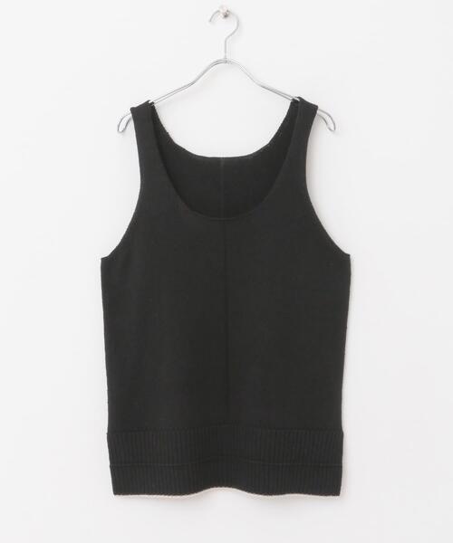 FORK&SPOON（フォークアンドスプーン）の「FORK&SPOON　リネン混ニットタンクトップ（タンクトップ・レディース・ベージュ/ブラック・1）」の18枚目の写真