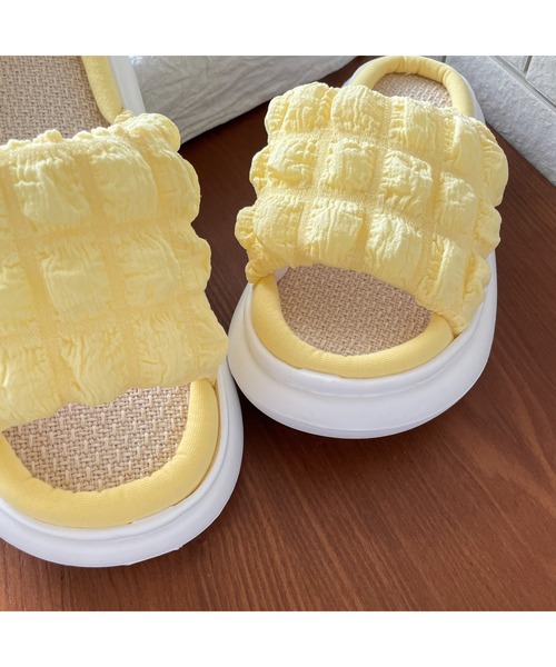 FREE BLUES（フリーブルース）の「厚底スリッパ（ルームシューズ/スリッパ・レディース・パープル/アイボリー/イエロー/ブルー・MEDIUM/SMALL）」の11枚目の写真