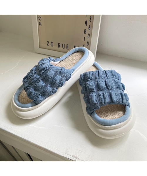 FREE BLUES（フリーブルース）の「厚底スリッパ（ルームシューズ/スリッパ・レディース・パープル/アイボリー/イエロー/ブルー・MEDIUM/SMALL）」の20枚目の写真