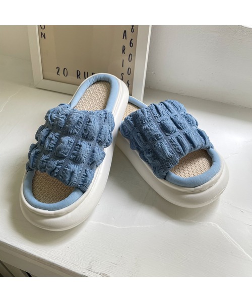 FREE BLUES（フリーブルース）の「厚底スリッパ（ルームシューズ/スリッパ・レディース・パープル/アイボリー/イエロー/ブルー・MEDIUM/SMALL）」の21枚目の写真