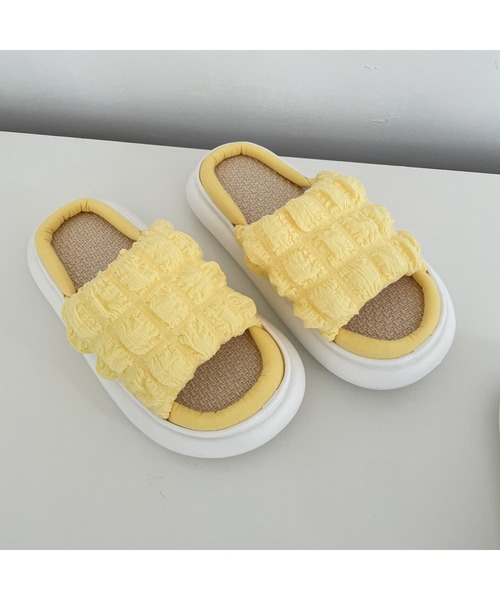 FREE BLUES（フリーブルース）の「厚底スリッパ（ルームシューズ/スリッパ・レディース・パープル/アイボリー/イエロー/ブルー・MEDIUM/SMALL）」の10枚目の写真