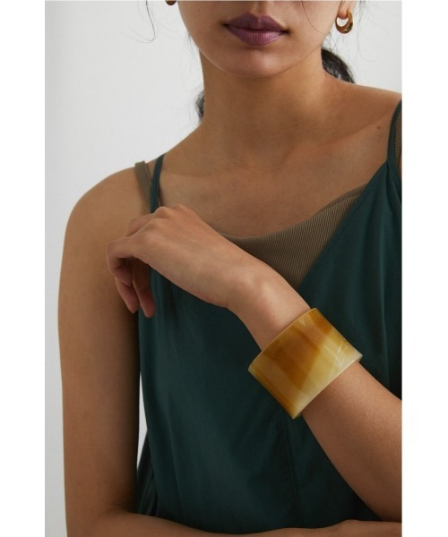 STYLEMIXER（スタイルミキサー）の「マーブルワイドバングル（バングル/リストバンド・レディース・ライトブラウン/ベージュ・FREE）」の9枚目の写真