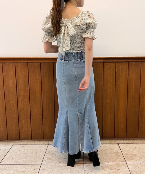 TORTE（トルテ）の「袖フレアシャーリングブラウス（シャツ/ブラウス・レディース・ホワイト/ホワイト系その他/グレー系その他/ライトピンク/ブラック・FREE）」の10枚目の写真