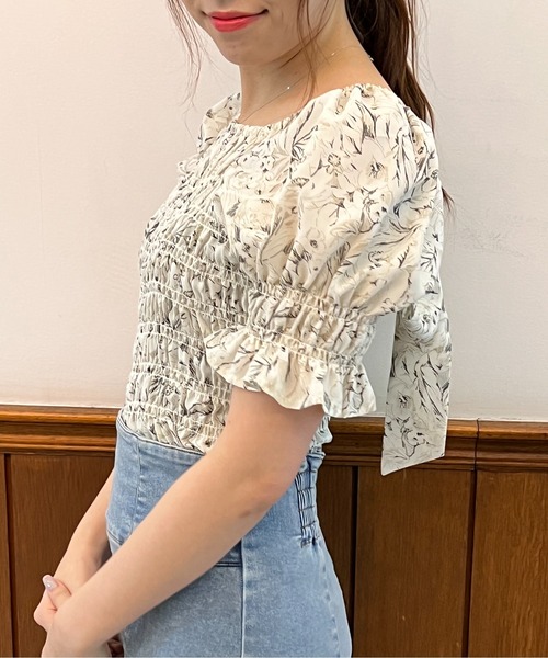 TORTE（トルテ）の「袖フレアシャーリングブラウス（シャツ/ブラウス・レディース・ホワイト/ホワイト系その他/グレー系その他/ライトピンク/ブラック・FREE）」の17枚目の写真