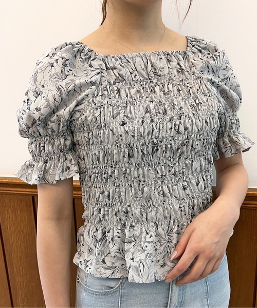 TORTE（トルテ）の「袖フレアシャーリングブラウス（シャツ/ブラウス・レディース・ホワイト/ホワイト系その他/グレー系その他/ライトピンク/ブラック・FREE）」の15枚目の写真