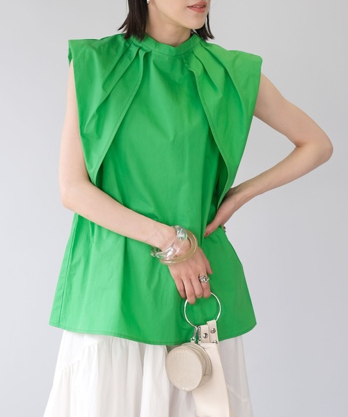 ＡＮＤＪ（アンドジェイ）の「2WAYタックスリーブAラインブラウス（シャツ/ブラウス・レディース・ブラック/パープル/グリーン/ホワイト・M）」の9枚目の写真